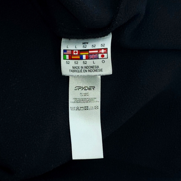 Spyder Prospect Zip Quarter Zip T Neck Pullover In Black/Red Logo Mens Size L - Picture 7 of 9